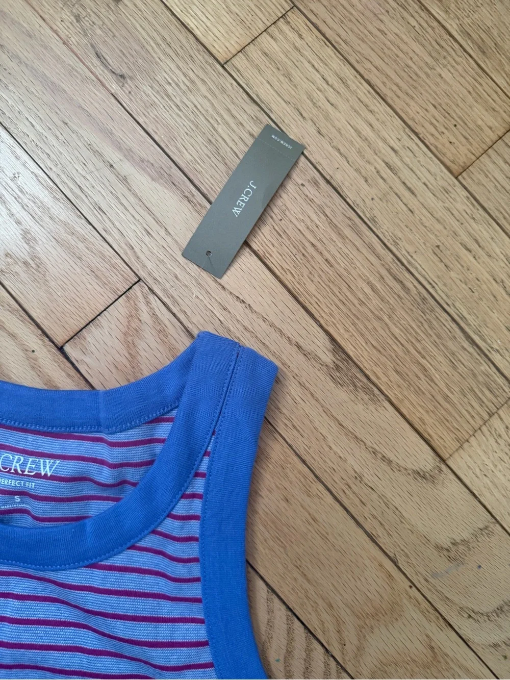J.Crew Striped Tank Top in Blue and Pink NWT
